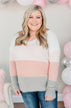 My Reason Why Knit Sweater- Ivory, Pink, & Grey