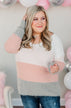 My Reason Why Knit Sweater- Ivory, Pink, & Grey