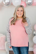 Forever In Love Long Sleeve Top- Pink & Grey