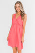 Young Love V-Neck Dress- Coral
