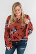 Sweet As Sugar Floral Blouse- Dark Clay