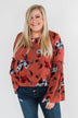 Sweet As Sugar Floral Blouse- Dark Clay