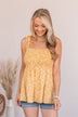 I Found Love Floral Tank- Mustard
