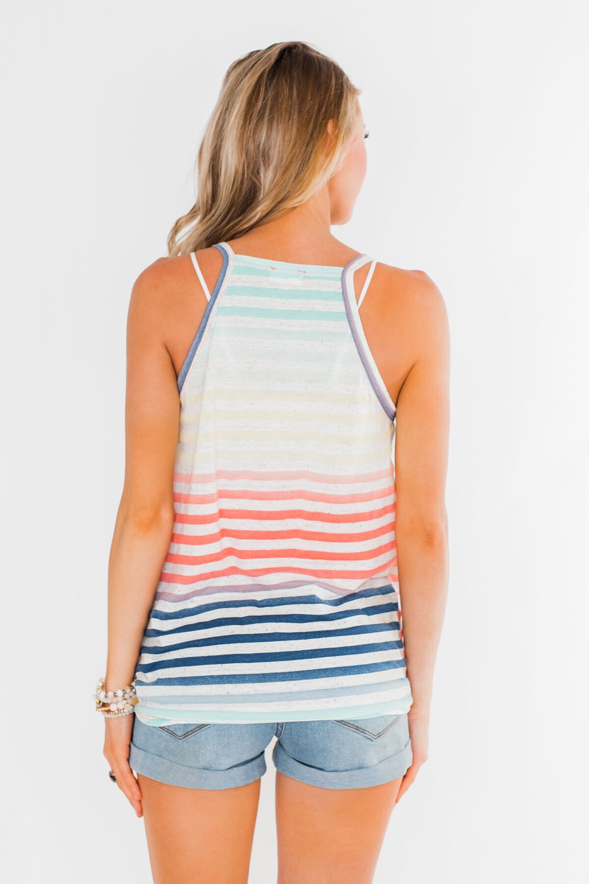 Laughing With You Tie Tank Top- Multi