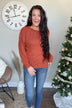 Falling In Reverse Knit Sweater- Cinnamon