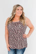 Wild And Free Leopard Tank Top- Mocha & Pink