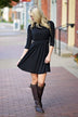 All Buttoned Up Dress - Black