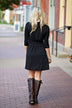 All Buttoned Up Dress - Black
