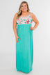 Endless Spring Floral Maxi Dress- Turquoise