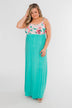 Endless Spring Floral Maxi Dress- Turquoise