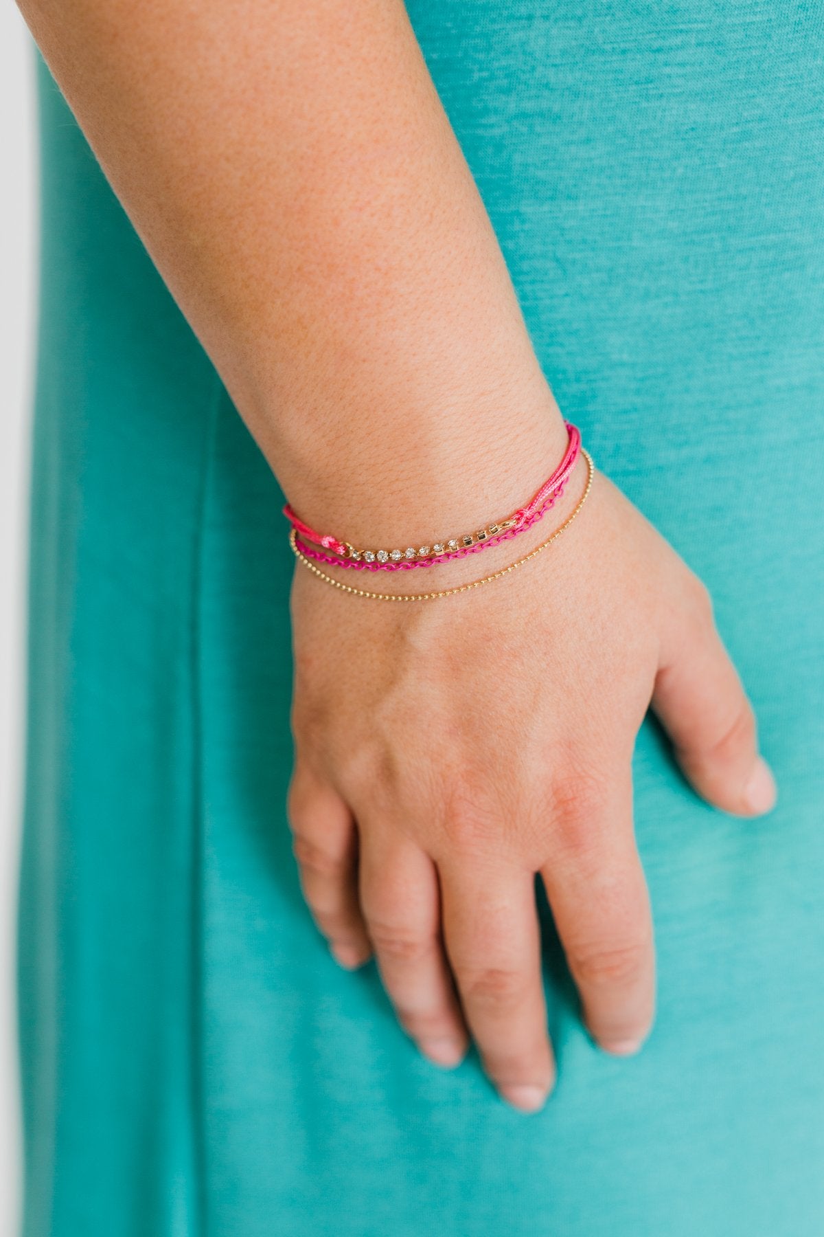 Trio Style Pack Bracelet- Fuchsia