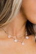 Pretty Little Circle Charm Necklace- Pink