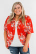 Never Been Better Floral Kimono- Scarlet Red