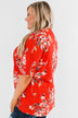 Never Been Better Floral Kimono- Scarlet Red