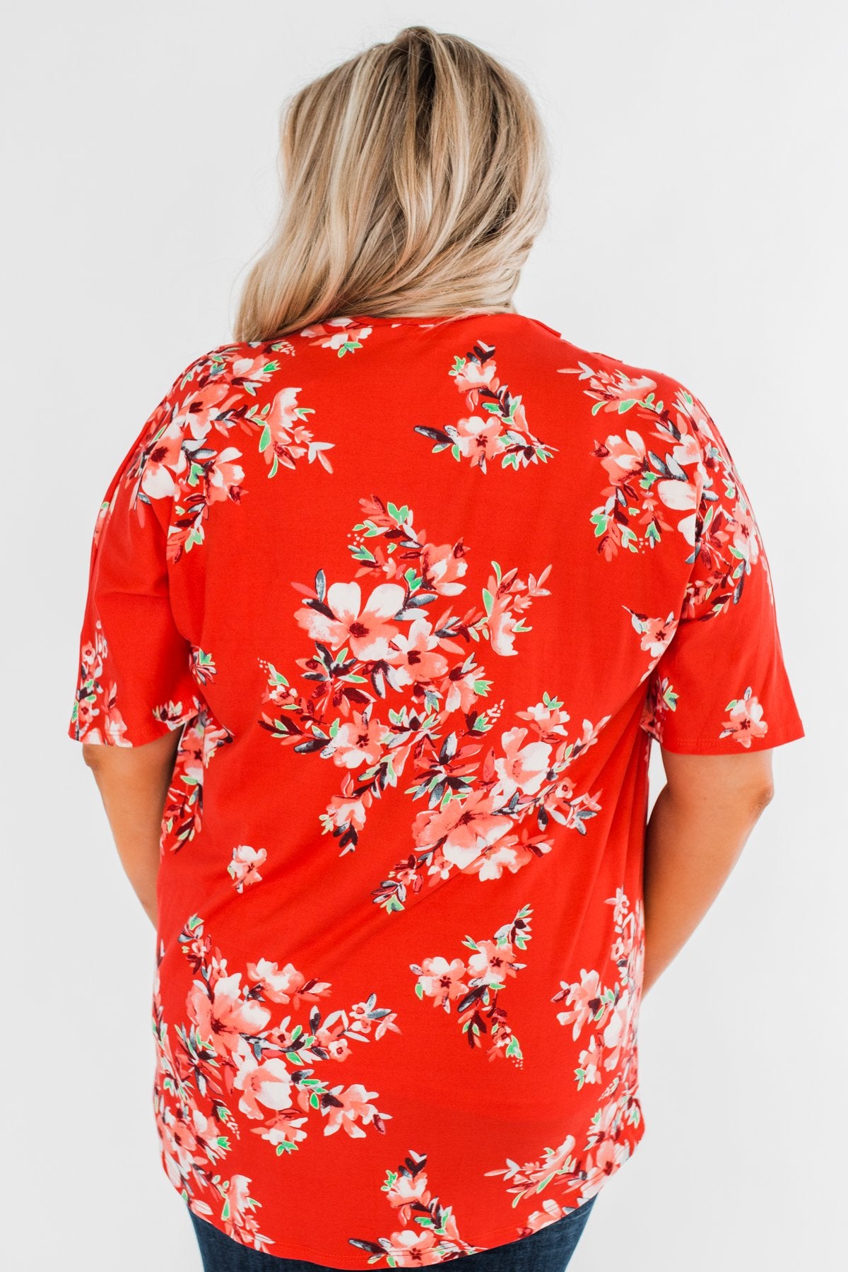 Never Been Better Floral Kimono- Scarlet Red