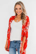 Never Been Better Floral Kimono- Scarlet Red