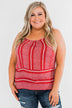 Amazed by Beauty Shift Tank Top- Raspberry Red