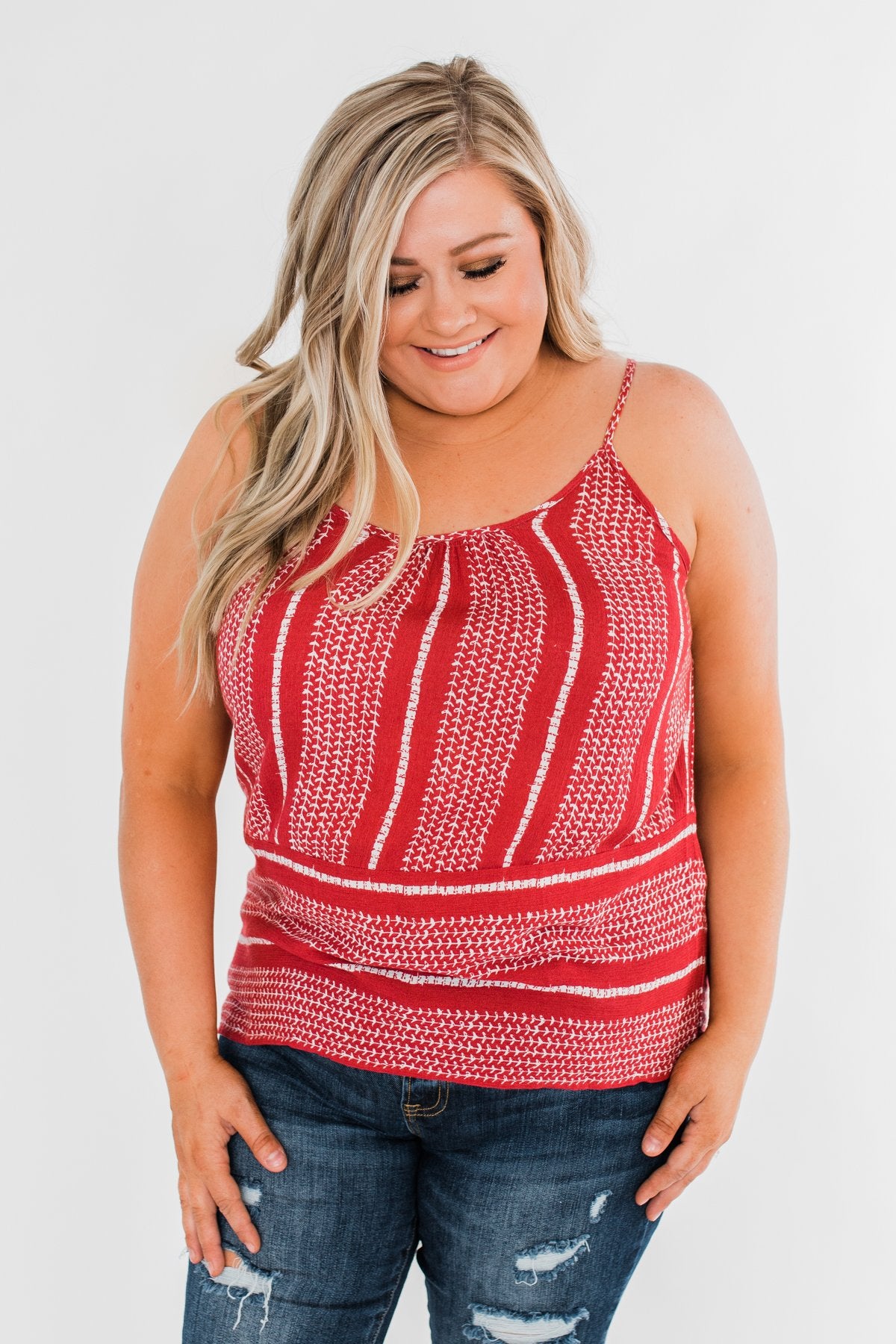 Amazed by Beauty Shift Tank Top- Raspberry Red