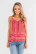 Amazed by Beauty Shift Tank Top- Raspberry Red
