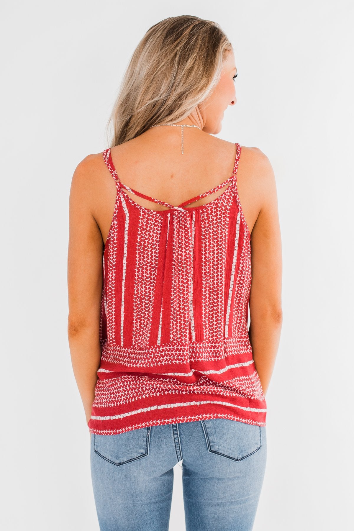 Amazed by Beauty Shift Tank Top- Raspberry Red