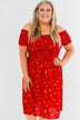 Dancing Through The Flowers Cinched Dress- Red