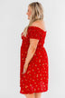 Dancing Through The Flowers Cinched Dress- Red