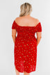 Dancing Through The Flowers Cinched Dress- Red