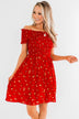 Dancing Through The Flowers Cinched Dress- Red