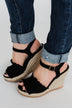 Naughty Monkey Love Wedges- Black