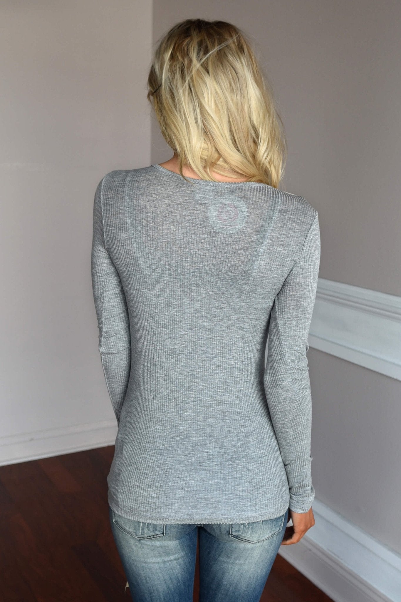 Not Your Baby Doll Top ~ Grey