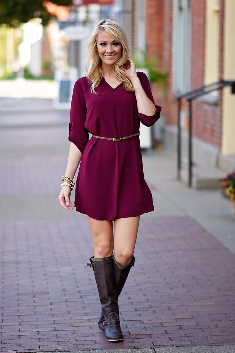 Back on Track Maroon Dress Back on Track Maroon Dress