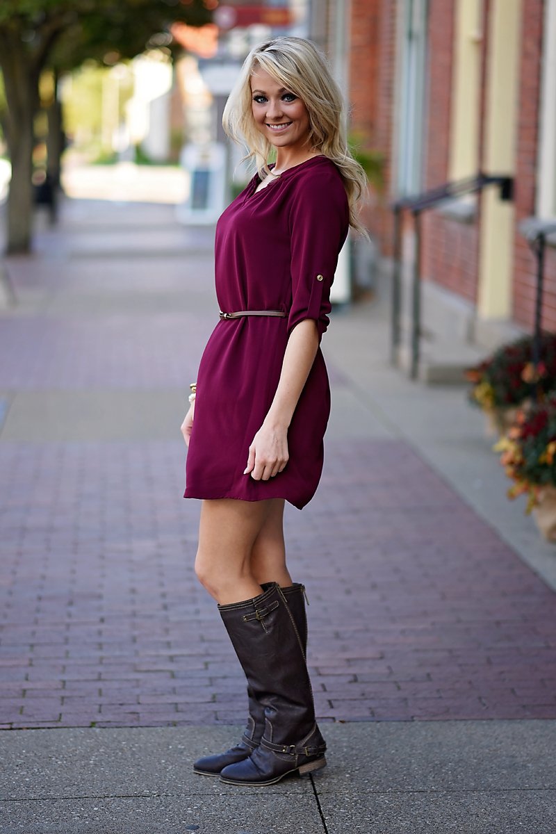 Back on Track Maroon Dress Back on Track Maroon Dress