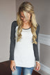 Essential Charcoal Sleeve Top