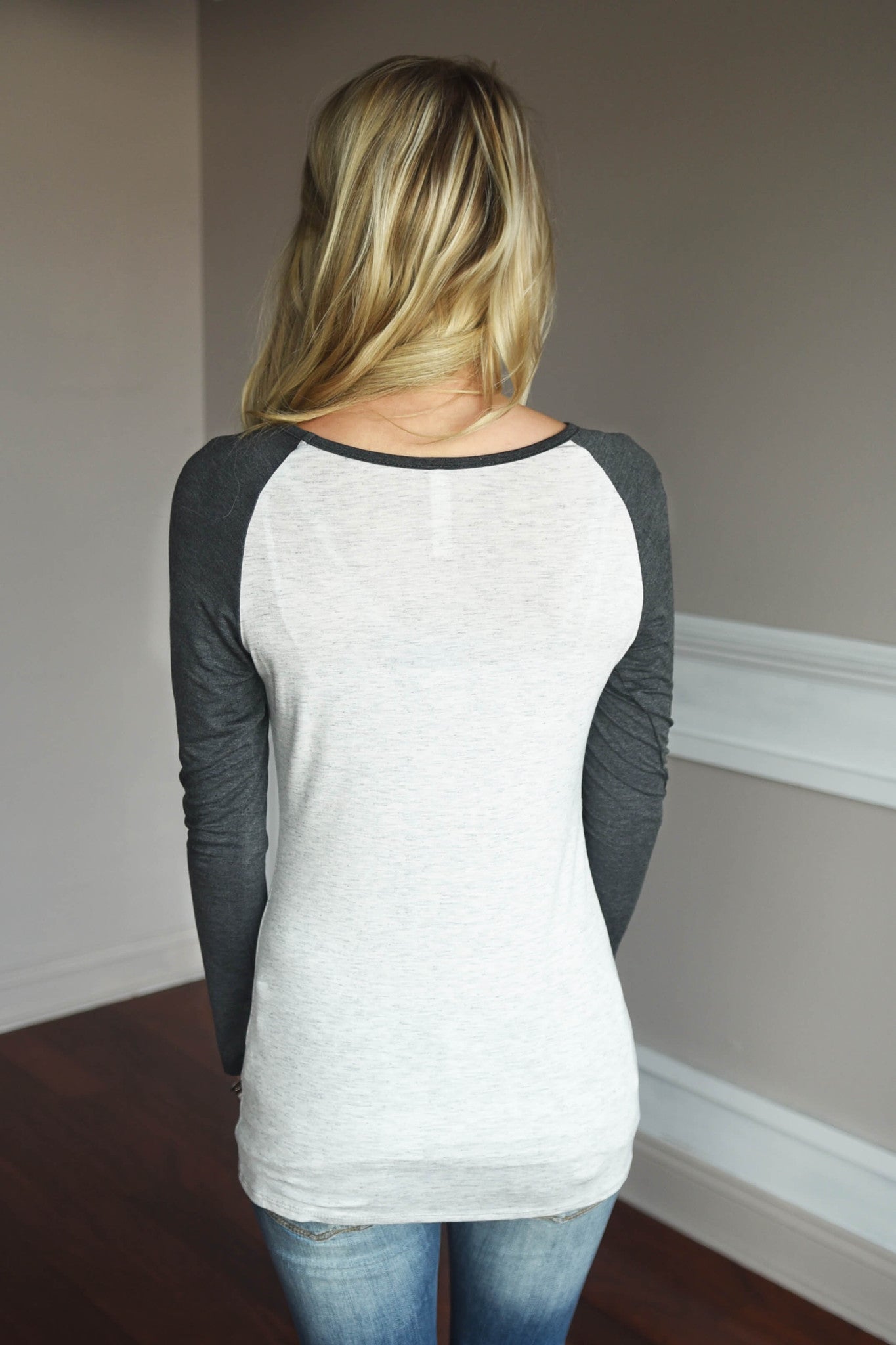 Essential Charcoal Sleeve Top