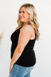 Life Is Too Short Lace Tank Top- Black