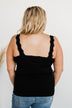 Life Is Too Short Lace Tank Top- Black