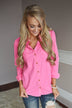 Neon Pink Button Up