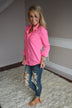 Neon Pink Button Up