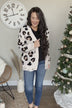 Happier With You Heavy Knit Cardigan- Leopard
