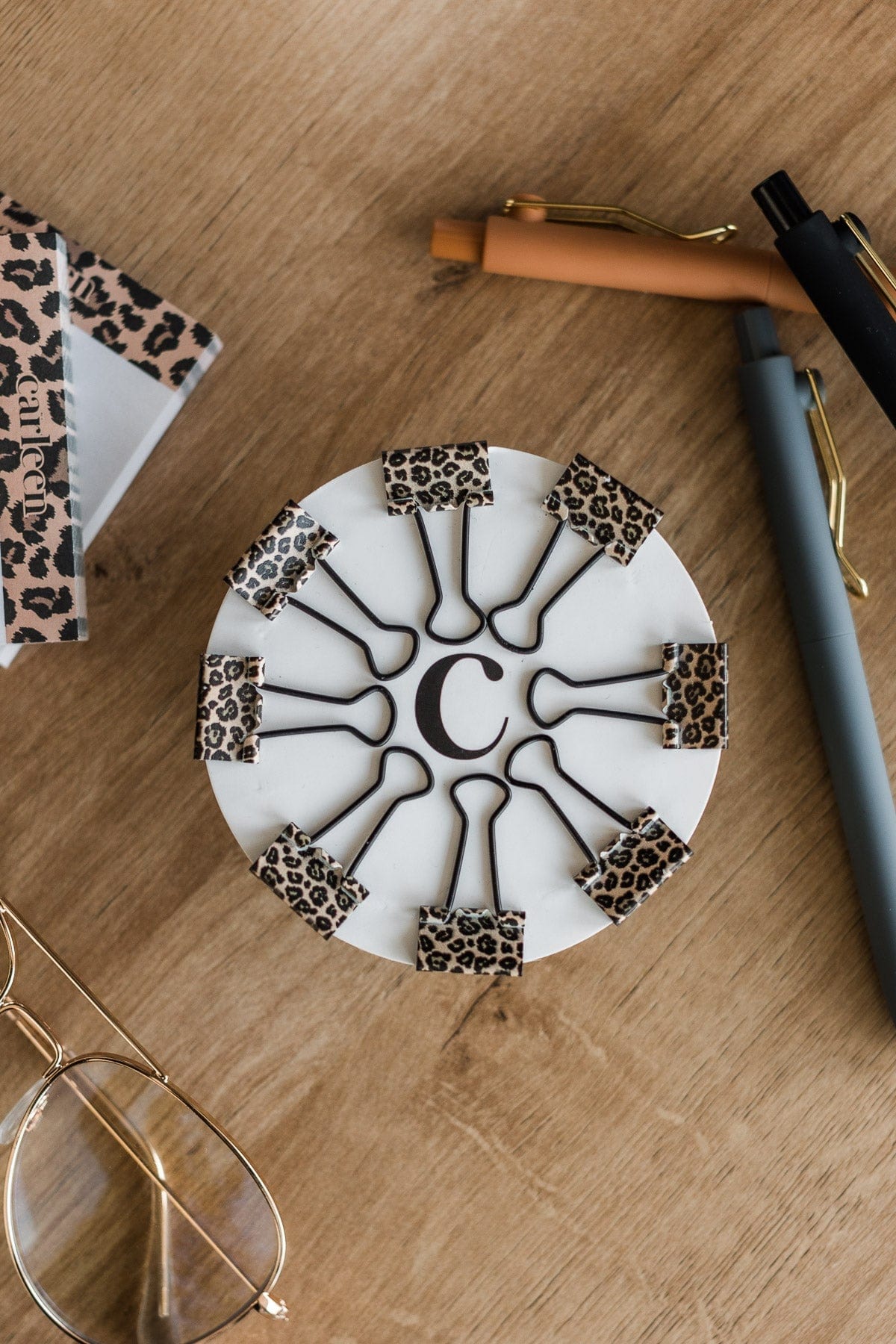 Decorative Binder Clip Pack - Leopard Print