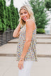 Be My Baby 3 Button Floral Babydoll Tank Top- Sage