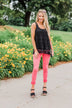 Perfect Moments Lace Tank Top- Black