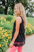 Perfect Moments Lace Tank Top- Black