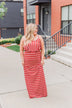 Feels Like Electricity Striped Maxi Dress- Rust