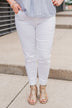 Celebrity Pink Ankle Skinny Jeans- White