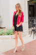 C'est Toi Classic Casual Blazer- Bright Pink