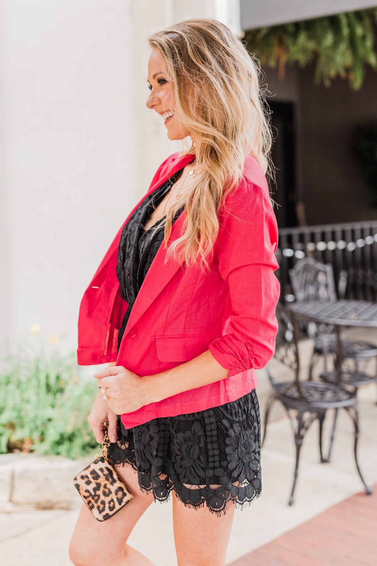 C'est Toi Classic Casual Blazer- Bright Pink