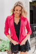 C'est Toi Classic Casual Blazer- Bright Pink