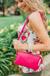 Spotted Crossbody Handbag- Hot Pink