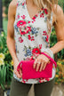 Spotted Crossbody Handbag- Hot Pink